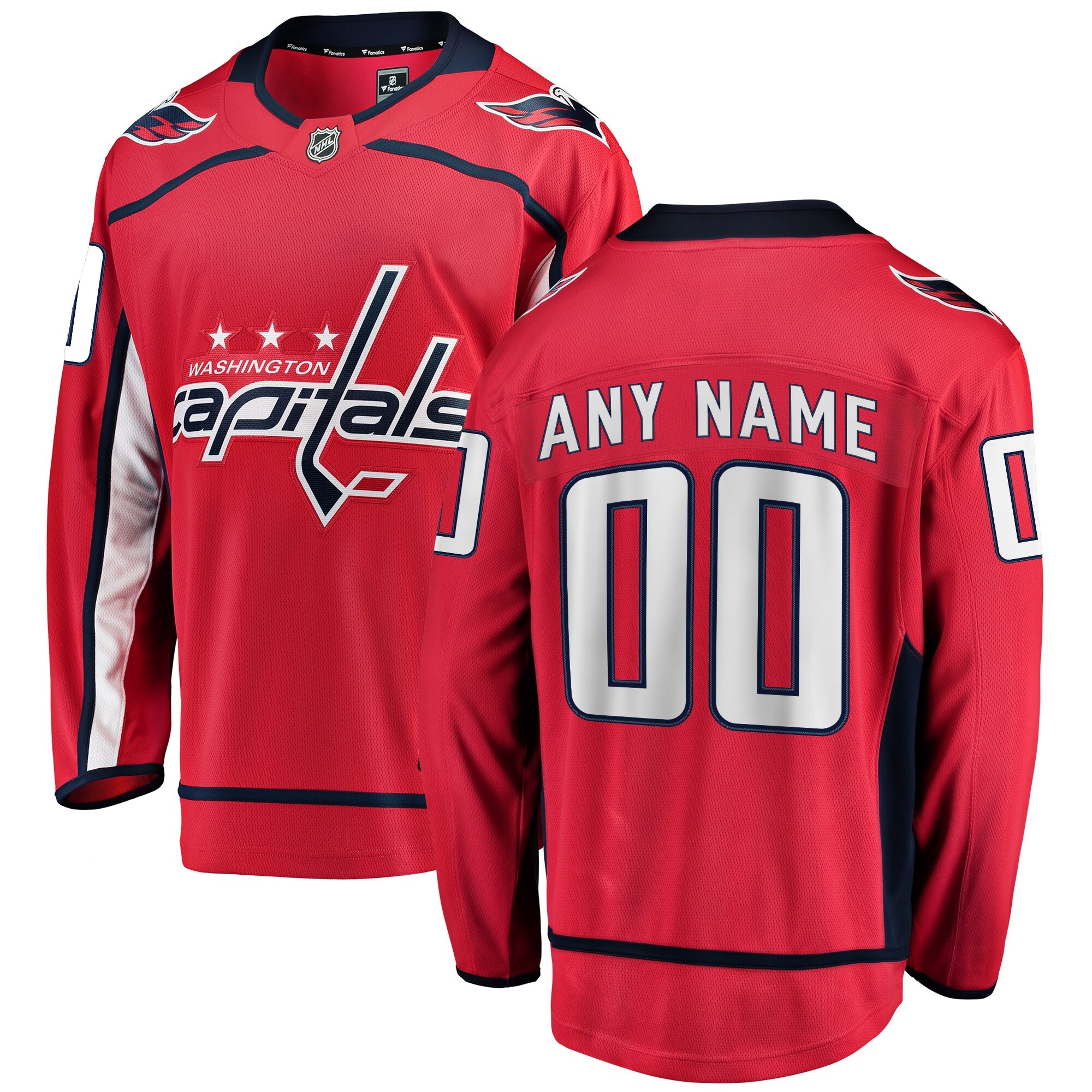 Washington Capitals Fanatics Branded Home Breakaway Custom Jersey - Red
